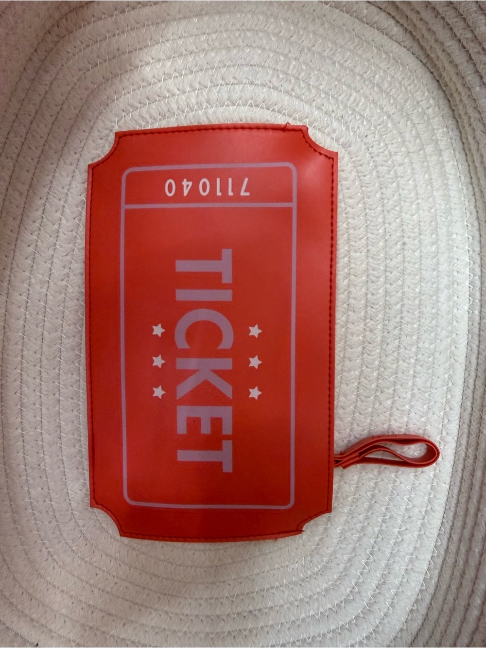 Ticket-shaped Wristlet Clutch in Red